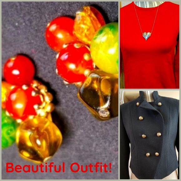 Juicy Couture 100% Black Wool Crop Military Blazer - Picture 5 of 12